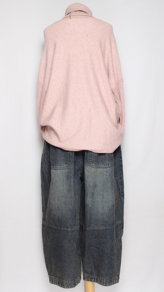 Джинсы "Строчки асимметрия синие р.48-54