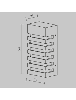 Настенный светильник (бра) Remsa, O034WL-01B