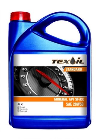 Масло моторное минеральное &quot;TEXOIL Standard&quot; 20W50, 5 л