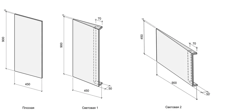 Общие чертежи панелей.