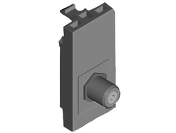 Коннектор типа-F алюминий, 1 модуль, Efapel Quadro 45
