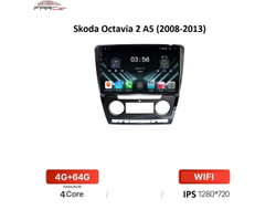Штатная магнитола FarCar для Skoda Octavia 2 A5 (2008-2013) Черная рамка (4GB/64GB/WiFi/GPS/BT/IPS)