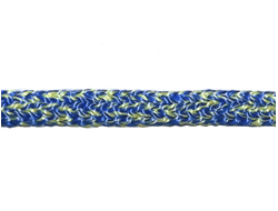 Трос SK75 Dyneema prestretch, оплётка Kevlar — Pes HT, цвет синий — жёлтый, диаметр 12 мм