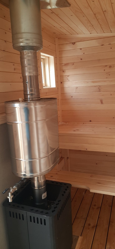 Баня 2*3 м, крыша 1 скат, топка снаружи