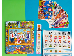 Альбом "Фразы 2". Развивающее пособие на липучках Frechoponcho (Френчопончо)