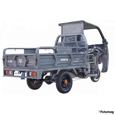 Грузовой электротрицикл Rutrike D4 NEXT КАБИНА 1800 60V1200W серый
