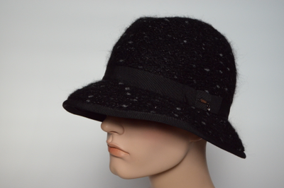 итальянская фетровая черная шляпа для женщин Vizio фото