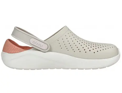 CROCS LITERIDE CLOG КРЕМОВЫЕ С РОЗОВЫМ