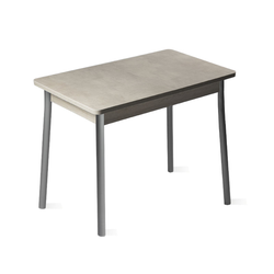 Орион 4 стол раздвижной 900/1250*600*750 бежевый камень/алюминий 2.1