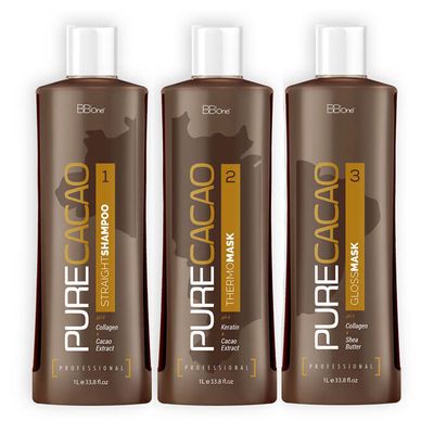 Набор BB One Pure Cacao для выпрямления волос, 1000 мл.