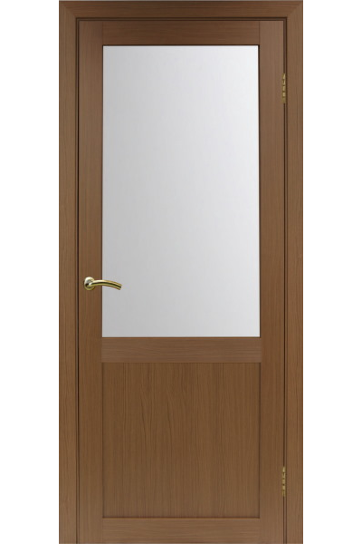 OPTIMA PORTE/ TURIN 502.21 ОРЕХ КЛАССИЧЕСКИЙ/ САТИН СВЕТЛОЕ. ПОЛОТНО ОСТЕКЛЕННОЕ