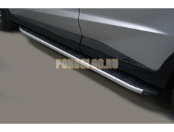 Пороги алюминиевые с пластиковой накладкой 1720 мм для Jetour X70 Plus 2023-