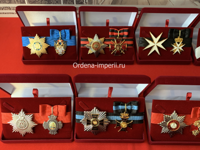 Коллекция "Ордена Российской Империи" в футлярах! Качественные муляжи!