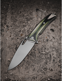 Складной нож Бизон сталь AUS 10, рукоять G10, цвет тайга