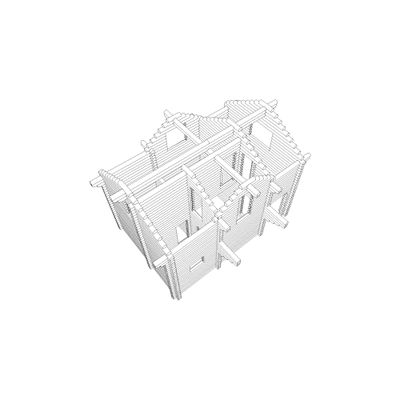 Дом-баня из оцилиндрованного бревна Анапа, 65 м2