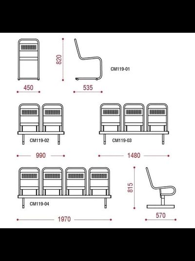 Секция четырехместная Раунд Z