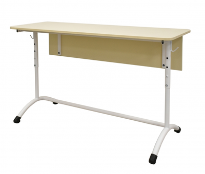 Стол ученический МЕГА двухместный, регулируемый, с экраном ЛДСП