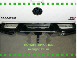 Накладки на задний бампер (лист зеркальный)