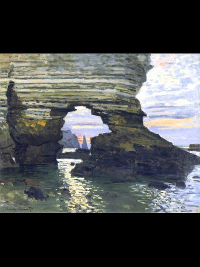 Купить греющую картину с фото репродукции Клода Моне Порт д'Амонт