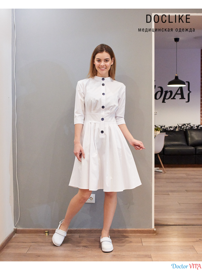 ПЛАТЬЕ DOCLIKE DL319 белое