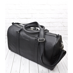 Кожаная дорожная сумка Noffo black (арт. 4018-01)