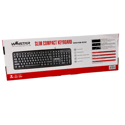 KEYBOARD WINSTAR KB-502 BLACK RUS USB