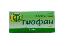 Тиофан свечи - 20 суппозиторий по 01 г.- 2 грамма