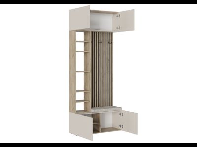 БОХО Прихожая Корпус - Дуб Крафт серый Фасад ЛДСП - Кашемир 5981 BS