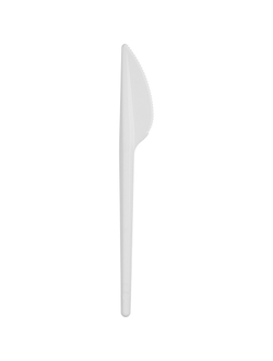 Нож одноразовый 155мм, белый, бюджет, КОМУС ПС 100 штук в упаковке
