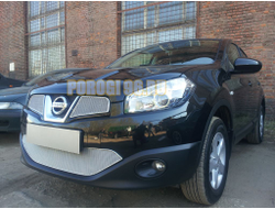 Защита радиатора Nissan Qashqai 2011-2014 chrome низ PREMIUM