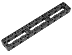 Technic, Liftarm, Modified Frame Thick 3 x 19 Open Center, Black (67491 / 6377025)