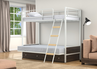 Двухъярусная кровать-диван Дакар 2 Белый (вставки венге) фото 6