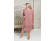 Элегантное платье из шифона арт. 1289 (Цвет розовый) Размеры 54-66
