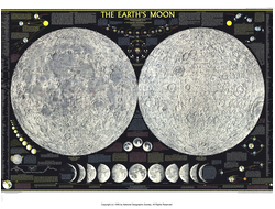 Картина обогреватель, фото старинной карты Луны 1969