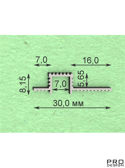 Декоративная рейка Pro Design 615 Черный анодированный