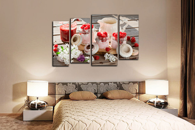 Модульная картина "Ягодные сливки"