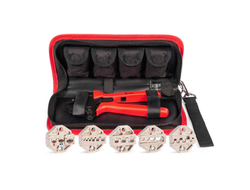 Пресс-клещи с набором матриц CTN серия ПРОФИ (кримпер) для опрессовки изолированных и неизолированных наконечников