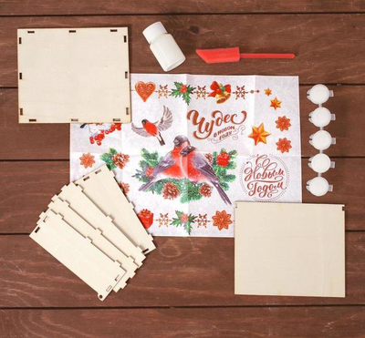 Набор для творчества Декупаж шкатулки «Новогодняя сказка»