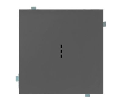 Выключатель одноклавишный перекрестный с подсветкой (механизм + клавиша) базальт