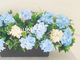 Композиция из искусственных цветов на сцену Голубая Гортензия № ОС008\Купить сайте АОАБУКЕТ.РУ