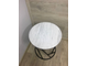 Столик из мрамора Bianco Carrara (400х400х500 мм, подстолье золото)