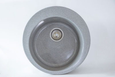 Мойка каменная круглая SimGran S-1 490х390х185 Черный