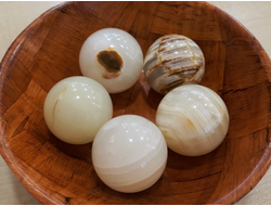 Шар Оникс мраморный в ассортименте, Пакистан (37-40 мм, 80-90 г) №20688