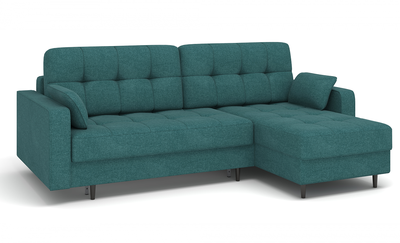 ДВУСПАЛЬНЫЙ ПРУЖИННЫЙ УГЛОВОЙ ДИВАН-КРОВАТЬ ОРЛЕАН, ПРОЧНЫЙ МЕТАЛЛОСКЕЛЕТ, СО СПАЛЬНЫМ МЕСТОМ И МЕХАНИЗМОМ ПАНТОГРАФ, НОЖКИ 10 СМ