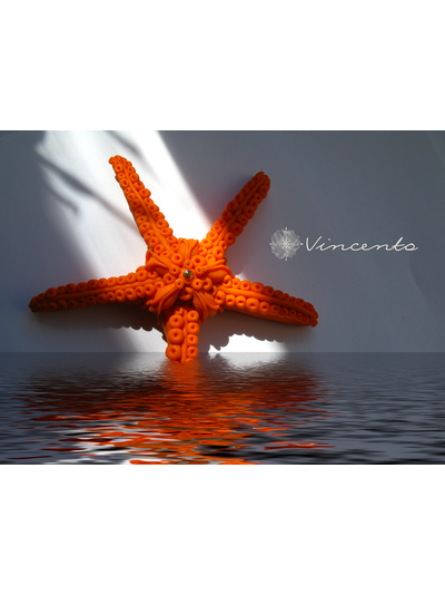 Кулон с яркой морской звездой &quot;Asteroidea&quot;