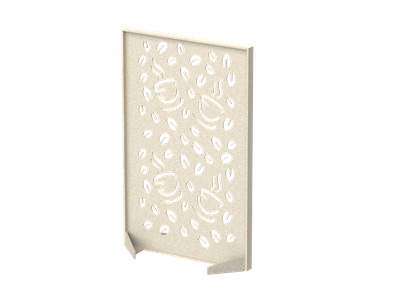 Перегородка прямоугольная с декором "Кофе"