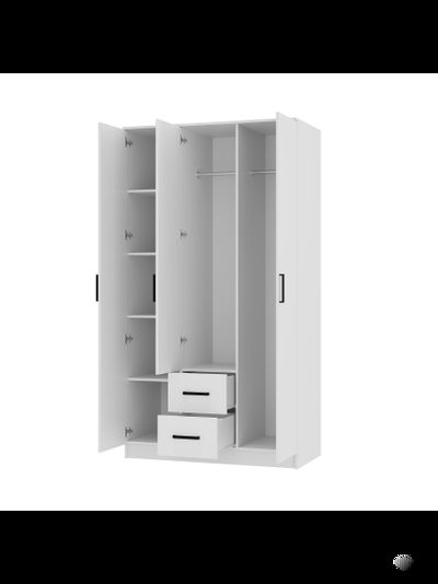 Фьюжн ШК-09 Шкаф 3-х створчатый Белый