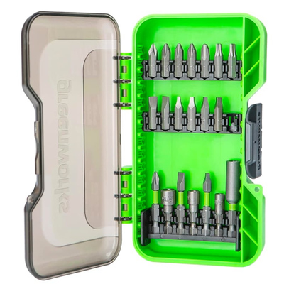 Набор бит в кейсе Greenworks, 20 предметов
