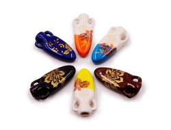 Аромакулон Амфора керамика в глазури с золотой росписью 3см