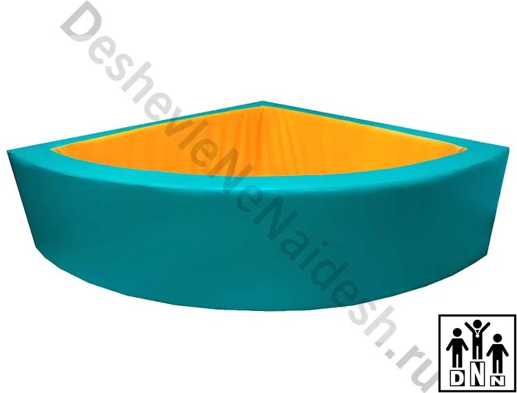 Сухой бассейн угловой без аппликаций зеленый